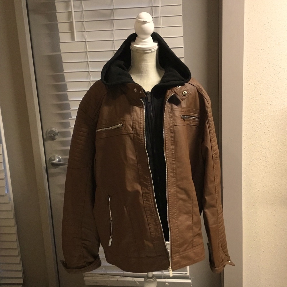 Blackout Faux Leather Jacket